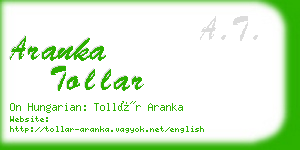 aranka tollar business card